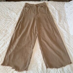 Free People Wide-Leg Tan jeans